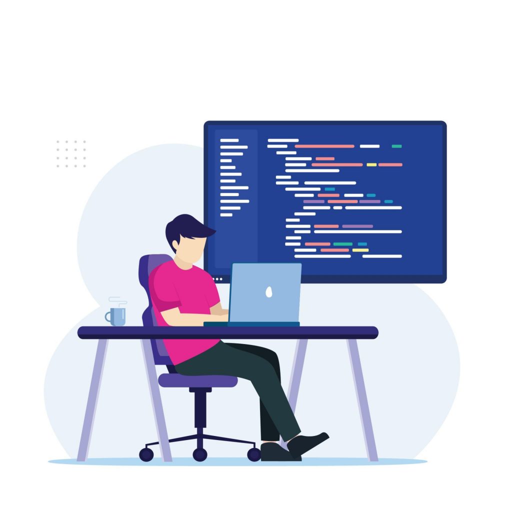 Programmer And Engineering Development Coding Web Development Website Design Developer Flat Vector