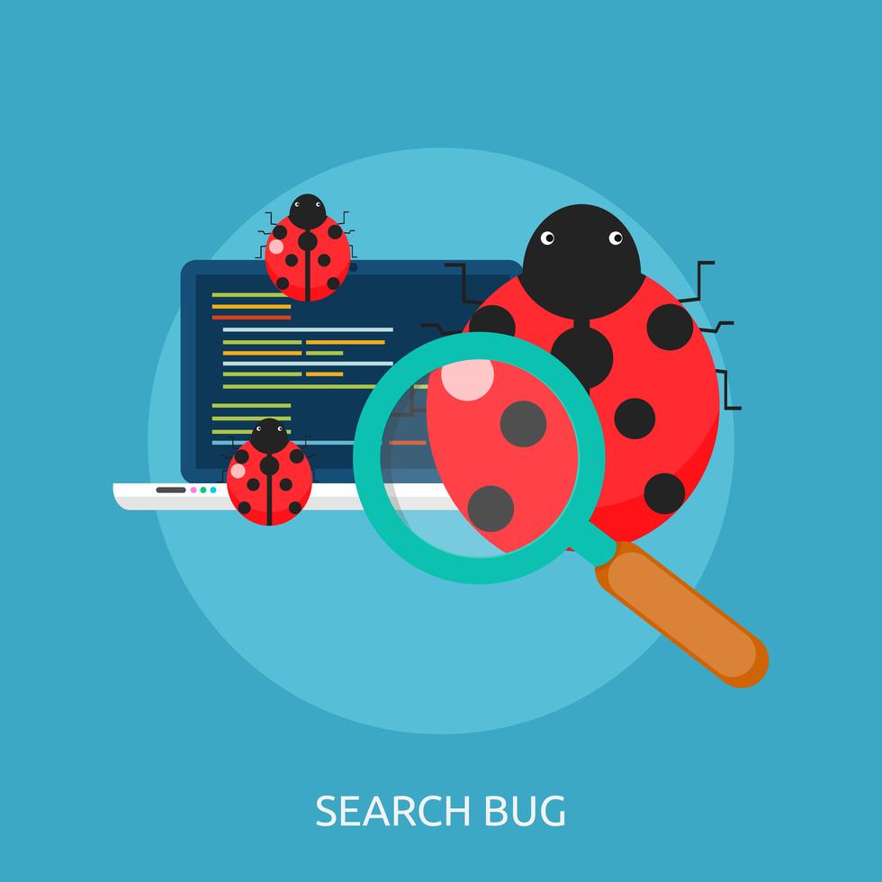 Vector Search Bug Conceptual Illustration Design